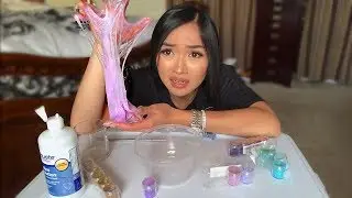 FIRST TIME MAKING GLITTER SLIME!