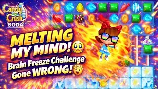 CANDY CRUSH SODA SAGA ADDICTION! Brain Freeze Challenge Gone WRONG! (MELTING MY MIND!)