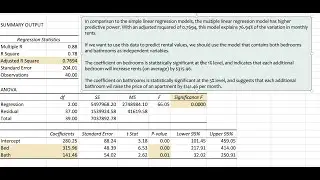 Multiple Linear Regression 1 | What determines the price of rent? (model & interpretation)