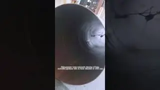 High pressure water automatic cleaning of large industrial pipe  #hydrojetting