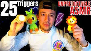 🔴 ASMR LIVE | 25 Unpredictable & Fast ASMR Triggers | Background ASMR Live: Study, Gaming, Sleeping