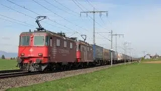 Crossrail Re 436 112 und 436 114 mit Cemat UKV in Hindelbank