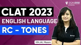 CLAT 2023 English | Reading Comprehension - Tones | CLAT Preparation 2023