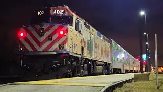 Metra F40PH 102 in Operation North Pole Wrap | UP West Line Train 70 to Chicago – 1/13/2026
