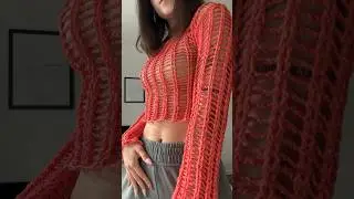 Need holiday asap so I can wear this 🥲 #crochet #crochettop #crocheting #crochetmeshtop