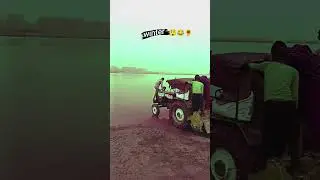 tractor river crossing #shorts #trending  #tractor #trending
