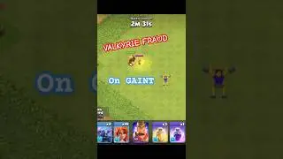 VALKYRIE fraud attack on GAINT | VALKYRIE ATTACK ON GAINTS | clash of clans || #coc || #shorts