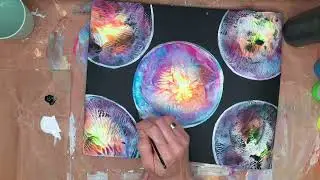 Bubble Painting Activity, Easy Bubbles in Acrylic, Bubbles in Neon Colours (2) @ArtWithJanineLiza