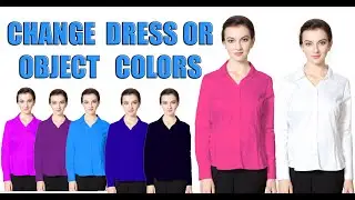How to change white into any Color | dress color change in Photo Shop | Easy Color transformation