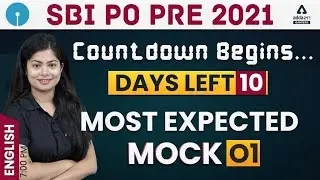 SBI PO 2021 | SBI PO English | Most Expected Complete Paper #1