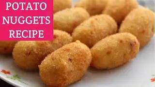 Crispy Potato Nuggets /Easy Party Starter Recipe /Cheesy Potato Nuggets Recipe