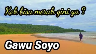 Pantai Gawu Soyo di Nias Utara yang unik dengan ciri khas pasir merahnya.
