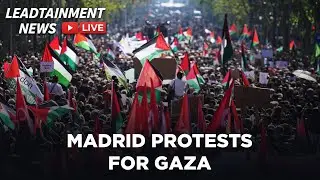 Spanish Unions Call General Strike For Gaza, Protest Erupts Outside Foreign Ministry In Madrid