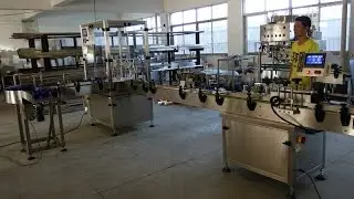 automatic 30ml vape juice filling production line glass bottle feeder filler capper labeler solution