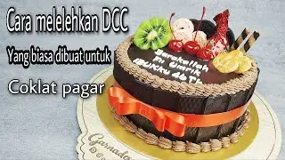 Tutorial menghias kue ultah pagar coklat & Cara mencairkanya