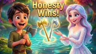 ईमानदार लकड़हारा 🪓 | An Honest Woodcutter |🧜‍♀️ Moral Story 