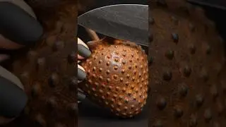 Cutting a Rusted Iron Strawberry 🍓 | Hyper Realistic Industrial ASMR #ai  #asmr #aiasmr #glassfruit