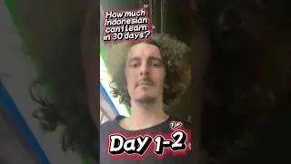 How Much Indonesian Can I Learn in 30 days - Days 1/2