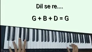 Dil Se Re Tutorial(Chords+Melody) | Dil Se | A R Rahman |  Keyboard