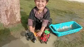 Mini tractor and bulldozer, loader for kid |Moiz khan