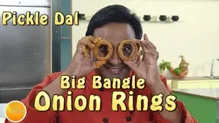 Onion Rings with Mango Pickle Dal