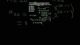 Can you solve this Geometric progression? #shorts #shortsfeed #maths #algebra #sequence