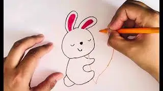 How to draw a BUNNY | BUNNY Drawing Lesson for kids | Как нарисовать ЗАЙЧИКА |Урок рисования ЗАЙЧИКА