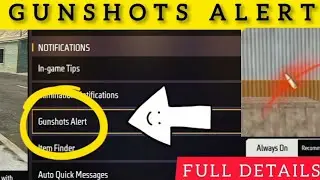 Gunshots Alert - Free Fire | How To Use This Setting 🔥