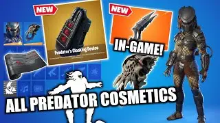 Fortnite | *NEW* LEAKED PREDATOR Skin Set In-Game Showcase! (Jungle Hunter Set) [v15.21 Update]