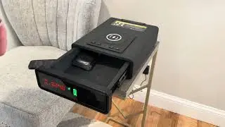Biometric Fingerprint Safe with Wireless Phone & Watch Charging | Smart Clock Money Safe