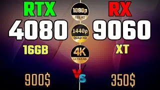 RX 9060 XT VS RX 7800 XT VS RTX 4080 GAMING BENCHMARKS + 9800X3D