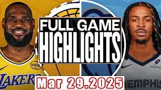 Los Angeles Lakers Vs Memphis Grizzlies Full Game Highlights Mar 29,2025 NBA Season 2024-25