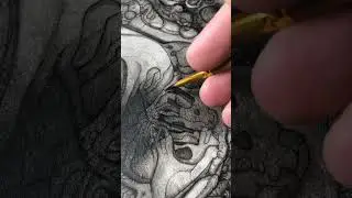 The Traveller - Abstract Ink Drawing Process - Artist Matthew Zaidan