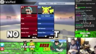 False (Luigi) takes NAKAT'S (Pikachu) soul