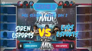 SIREN ESPORTS VS EVOS ESPORTS (MATCH 3) MDL Indonesia Season 1 Week 1 Day 2 - Mobile Legends