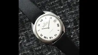 Мужские винтажные часы Universal Geneve White Shadow Date 1968 года с автоматическим механизмом с...