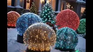 Create a Festive Atmosphere with Large Outdoor Lighted Christmas Balls