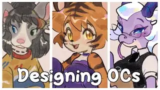 Designing furry ocs for fun  // Art timelapse