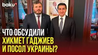 Помощник президента Азербайджана Хикмет Гаджиев и посол Украины в Баку&nbsp;встретились