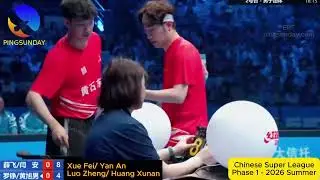 Xue Fei, Yan An vs Luo Zheng, Huang Xunan | 2026 Chinese Table Tennis Super league D1T2S2