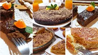 سجلي لرمضان لصيام صحي بلاسكر  بسبوسة البرتقال معلكة+كيك المكسرات بالقهوة خطييير