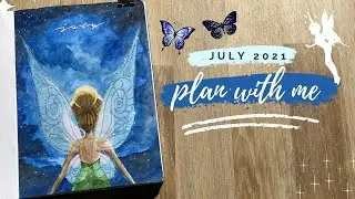 PLAN WITH ME // July 2021 Bullet Journal Setup - Tinker Bell