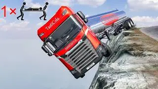 Cars & Trucks vs Cliff Roads Crashes #190 &ndash; BeamNG.drive | Modern BeamNG