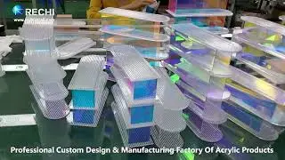 RECHI Custom Acrylic Rainbow Acrylic Flower Spot Stand Box