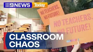 Students brace for classroom chaos as teachers vote to walk off the job | 9 News Australia