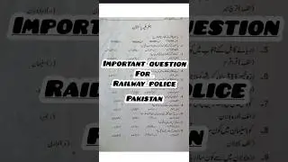 Important mcqs railway police#railwaypolice #exam #viral
