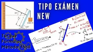 📐 EQUILIBRIO DE CUERPOS RIGIDOS en 2D 📝[Torque y equilibrio de fuerzas] Problema tipo EXAMEN