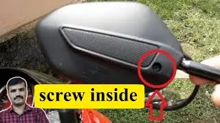 how to fixed a side mirror in motorcycle (nut inside the side mirror body)