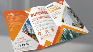 Tri fold brochure design in illustrator | Illustrator tri fold brochure design tutorial