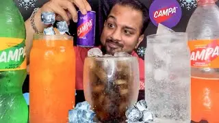 [ ASMR ] COLD ICED🥶 SOFT DRINKS | COLD DRINKS🍷| CAMPA COLA, LEMON & ORANGE | DRINKING SOUNDS MUKBANG
